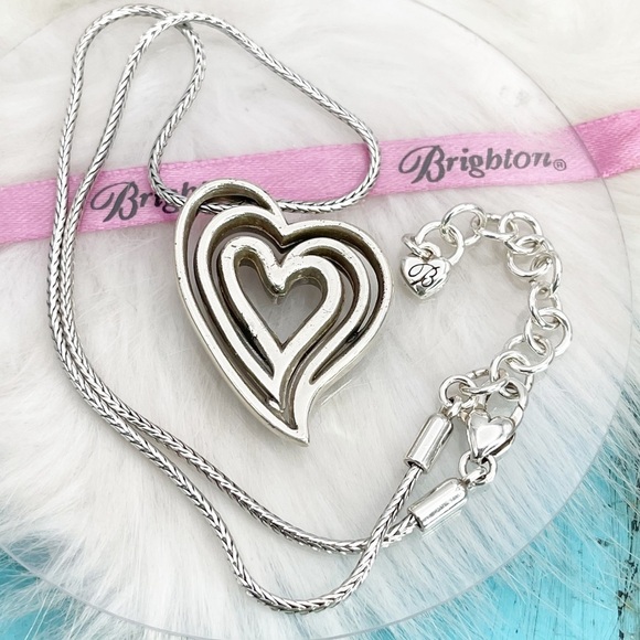 Brighton Infinity Heart Silver Plate Crystal Necklace - Picture 4 of 8